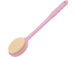 Escova De Banho Dupla Face Com Cabo Macio, Acessório Relaxante E Esfoliante Para O Corpo, Rosa