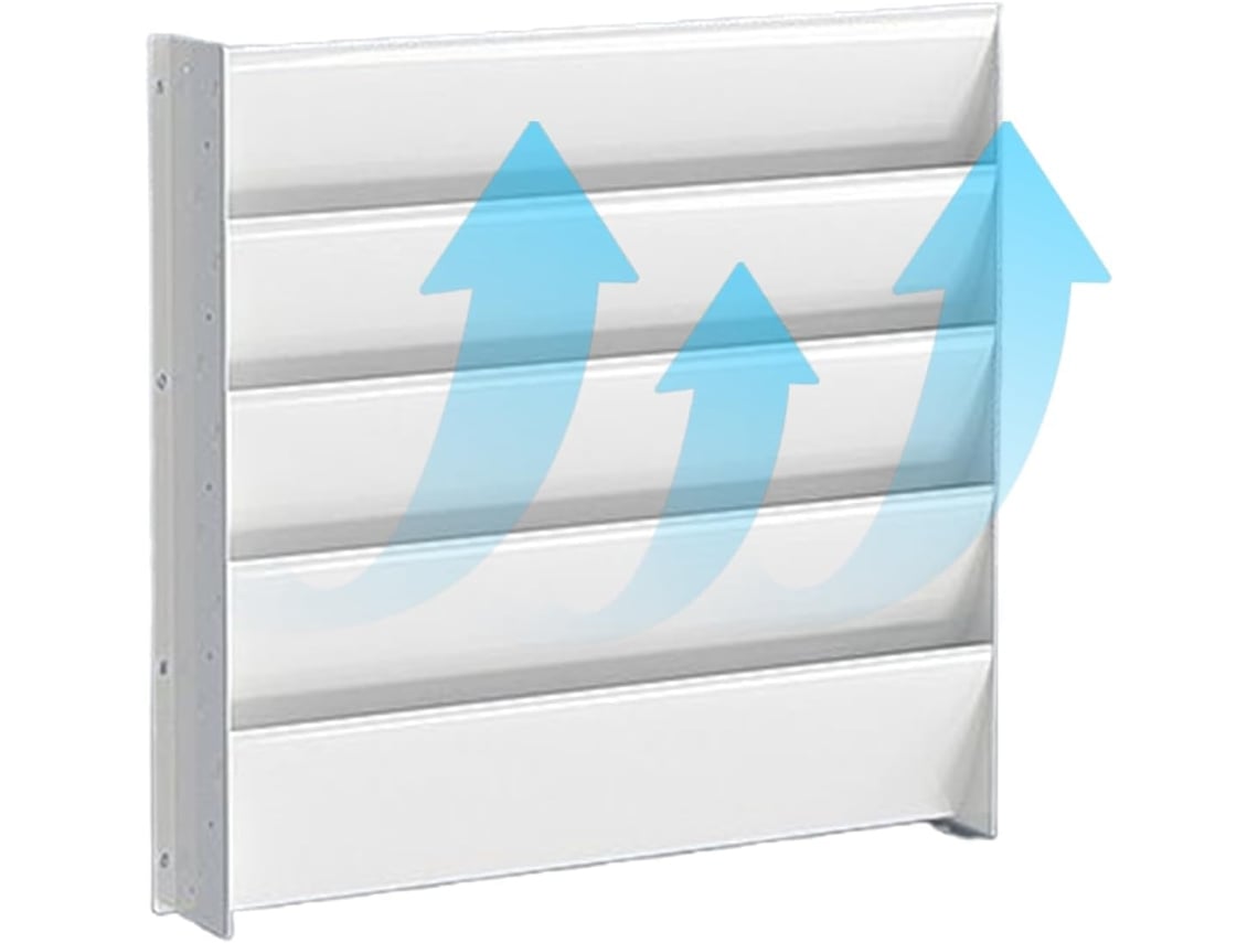 Defletor De Ar Ca - Pvc, Aço Galvanizado 45 X 45 Cm (17,72 X 17,72 Polegadas) 2000 G