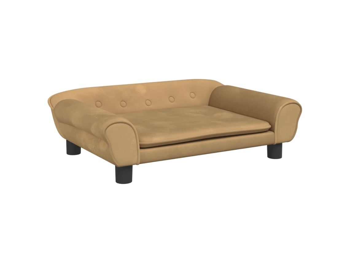 Sofá Infantil Vidaxl Marrom Veludo (70 X 45 X 26 Cm)