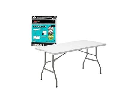 Mesa Dobrável Retangular De Plástico Branco Lauxa Home, 180x74cm
