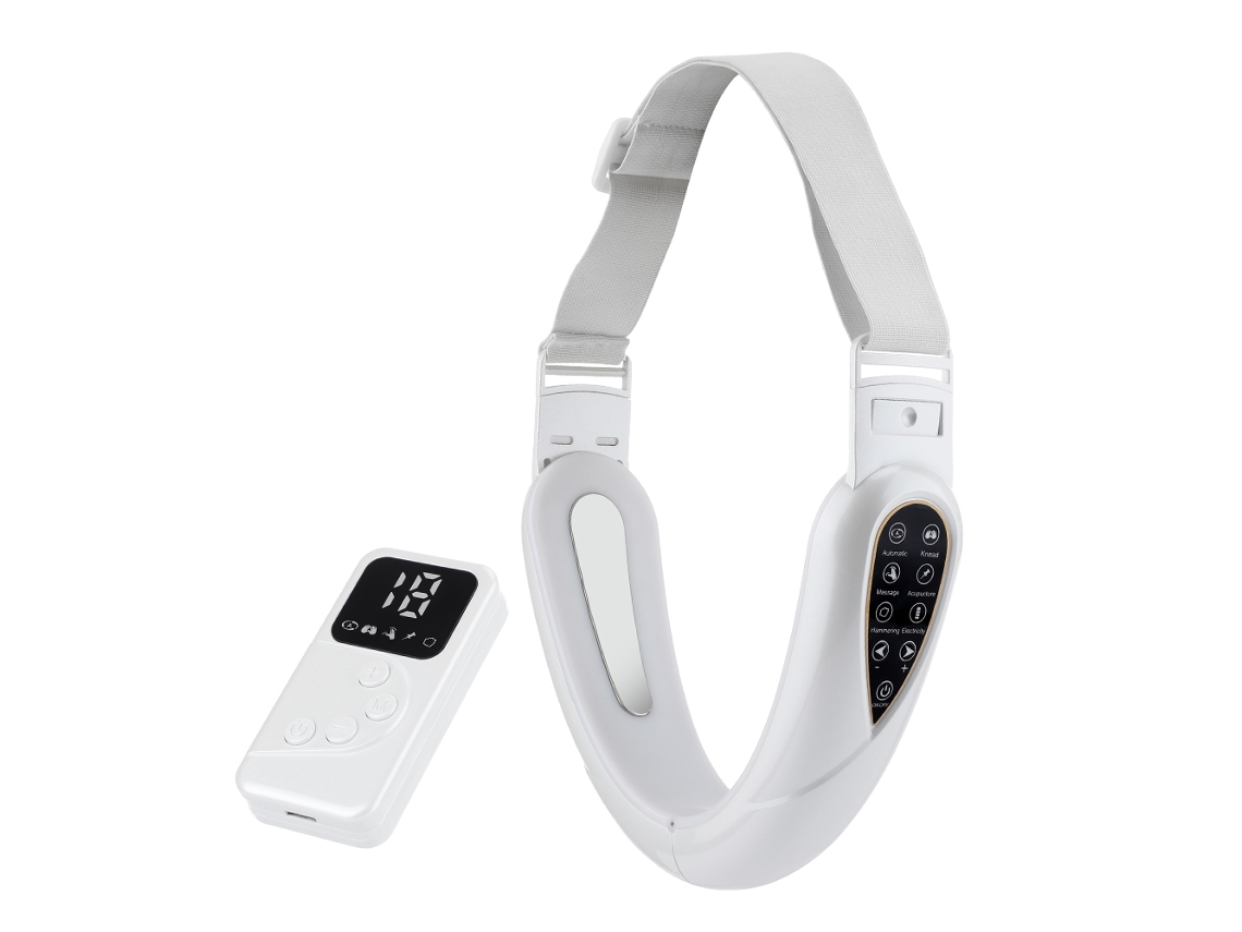 (branco) Faixa Firmadora E Lifting Em Formato De V, 5 Modos, Massageador Facial Com Efeito Lifting, Inclui Controle Remoto, Para Cuidados Com A Pele.