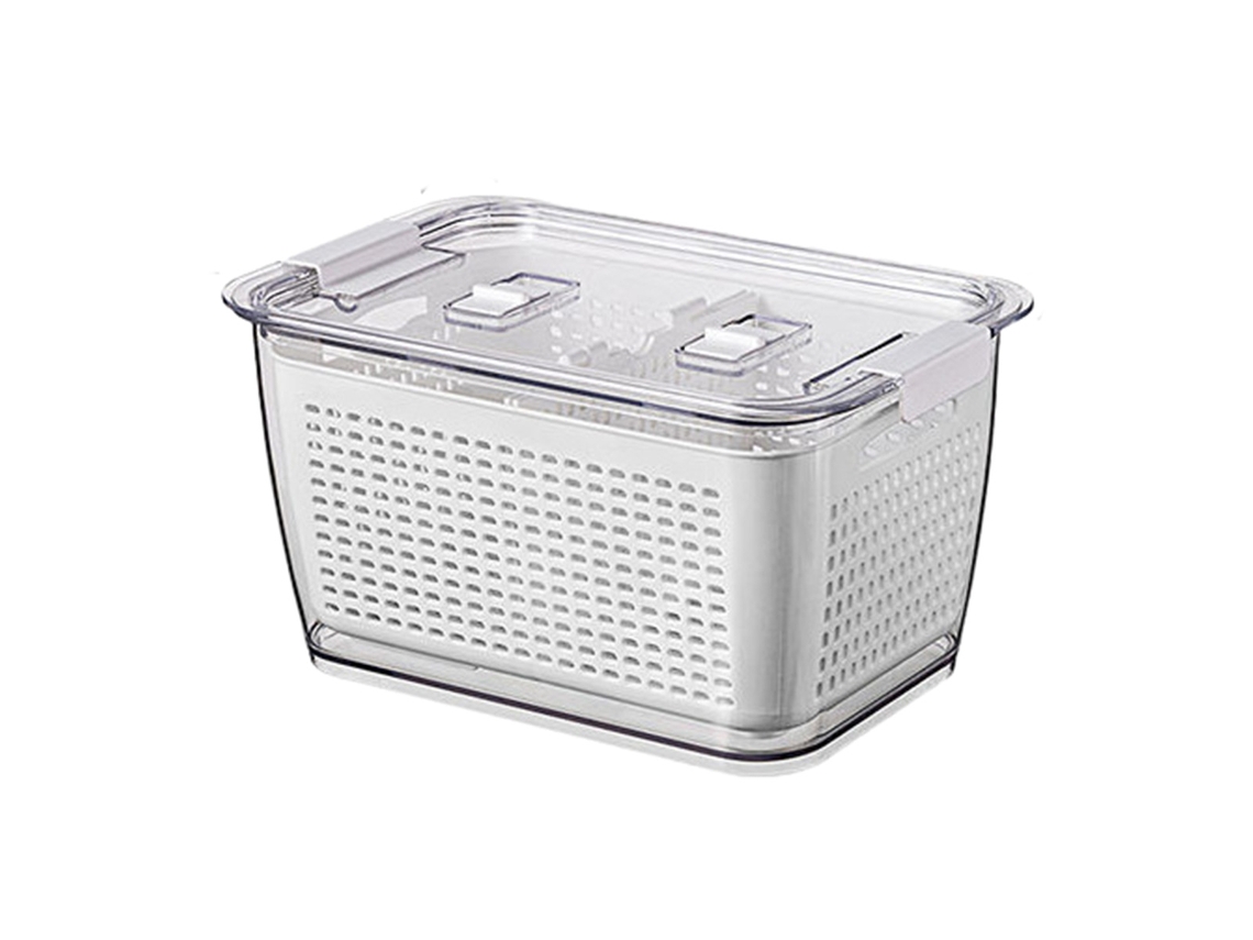 EIOORORRIY Recipientes Para Legumes/frutas com Escorredor (branco)