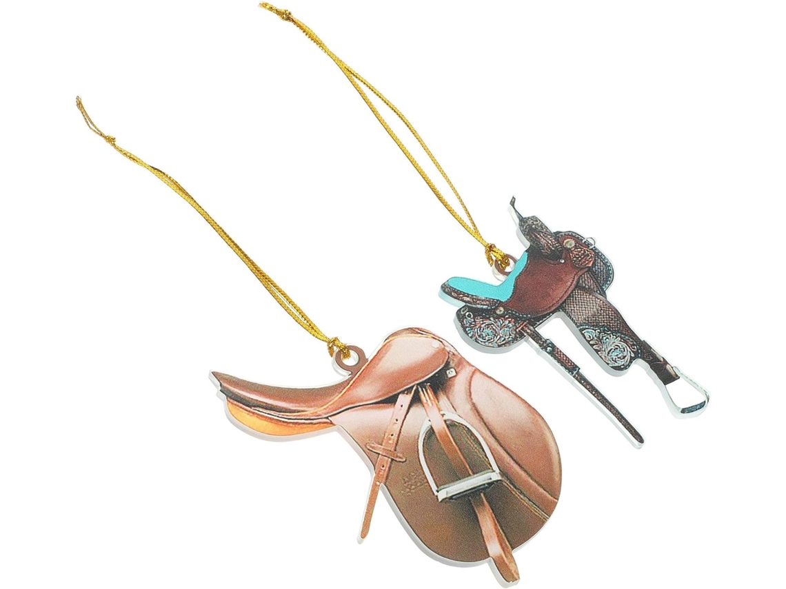 Conjunto 2 Pingentes Cavalo Acrílico Decoração Espelho Retrovisor Carro Acessórios Cavalos Oeste Americano GOKOCO