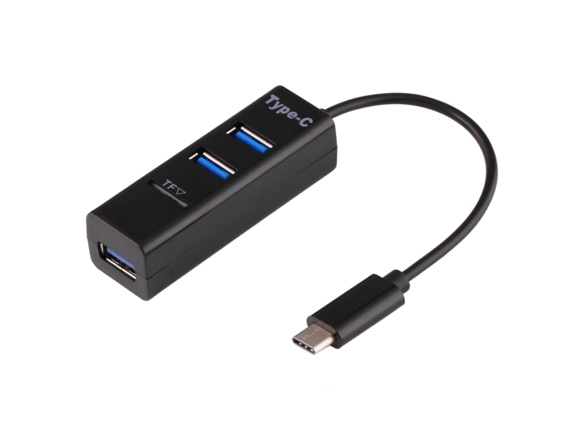 Hub Usb 3.1 Usb c/usb c para Usb 2.0 2 em 1 com Leitor de Cartão Tf AQUAFORGE