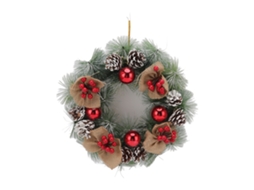 Guirlanda De Natal Com Agulhas De Pinheiro Para Porta E Decoração