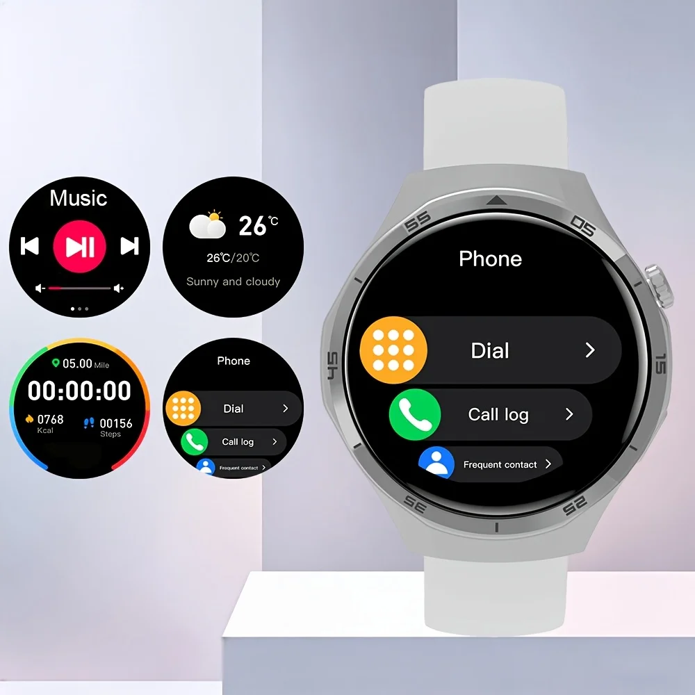(prateado) Novo Smartwatch Multifuncional, Colorido E Resistente Com Design Elegante.