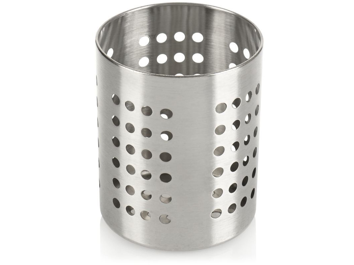 Porta-copos de aço inoxidável LINJOU, cesta de talheres com escorredor (prata)