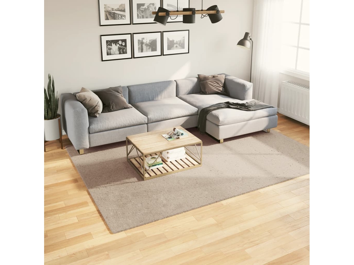 Vidaxl Tapete Pelo Curto Macio E Lavável Huarte 200x280 Cm Cor Areia