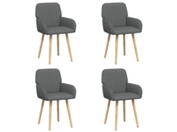 Maison Exclusive - Cadeiras De Jantar 4 Unid. Tecido Cinzento-escuro