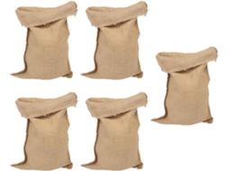 Conjunto De 5 Sacos Juta Reutilizáveis Para Proteção Contra