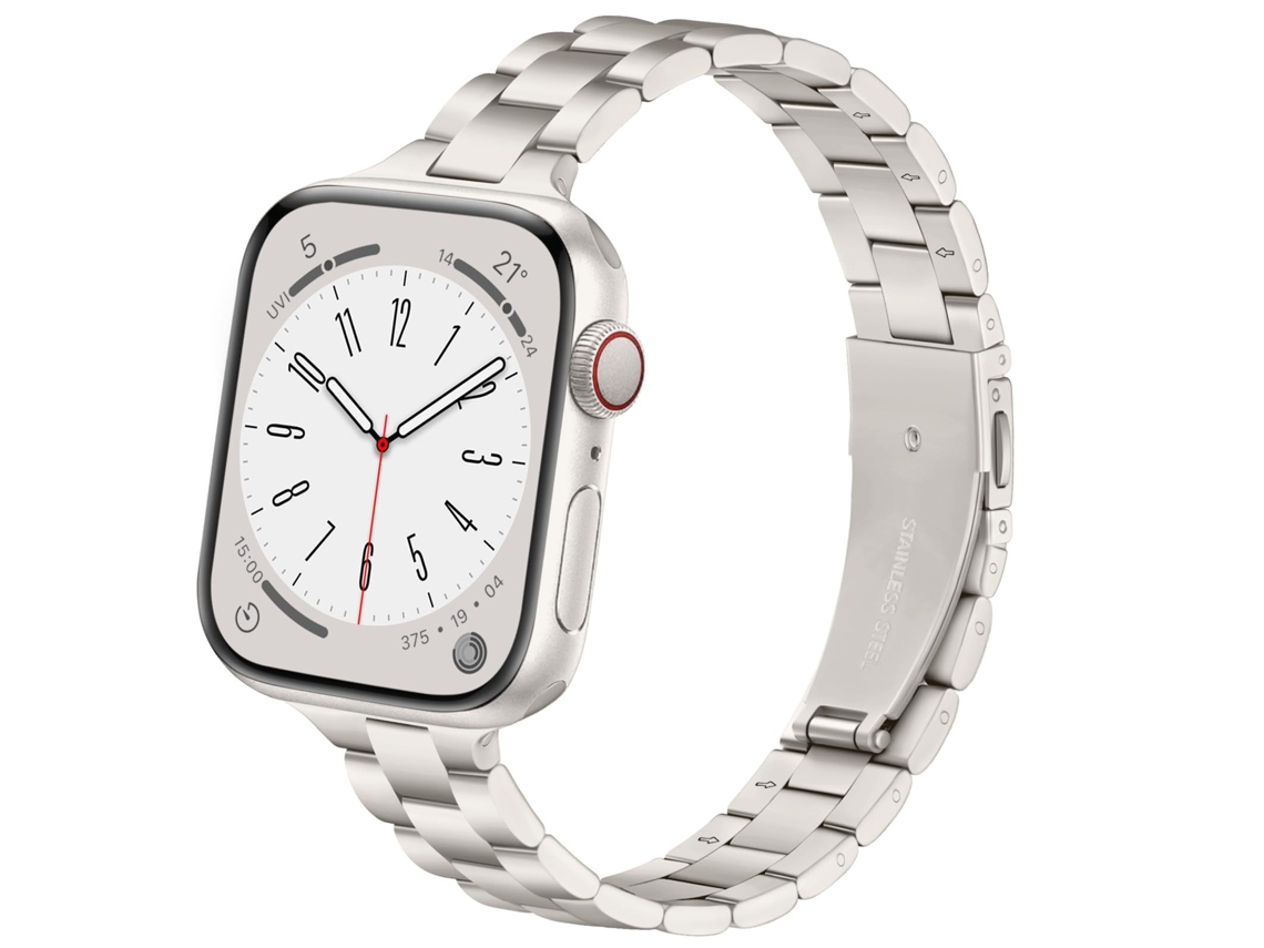 Pulseira De Aço Inoxidável Para Apple Watch, Tamanhos 45/41/44/40/42/38/49 Mm, Compatível Com Apple Watch Series 8, 7, 6, Se E 15. Pulseira Ultrafina.