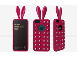 Capa iPhone 5, 5s, SE RABITO Tachas Rosa
