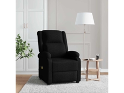 Vidaxl Poltrona De Massagens Tecido Preto