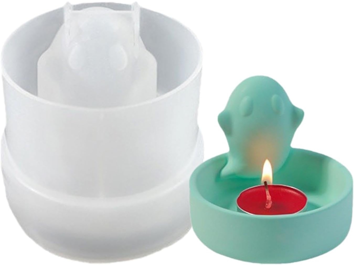 Molde Para Vela De Fantasma De Halloween
