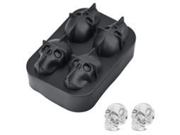 Forma De Gelo Em Formato Caveira, Criativa E Divertida, Em Silicone De Derretimento Lento, Multifuncional, Fácil De Desenformar