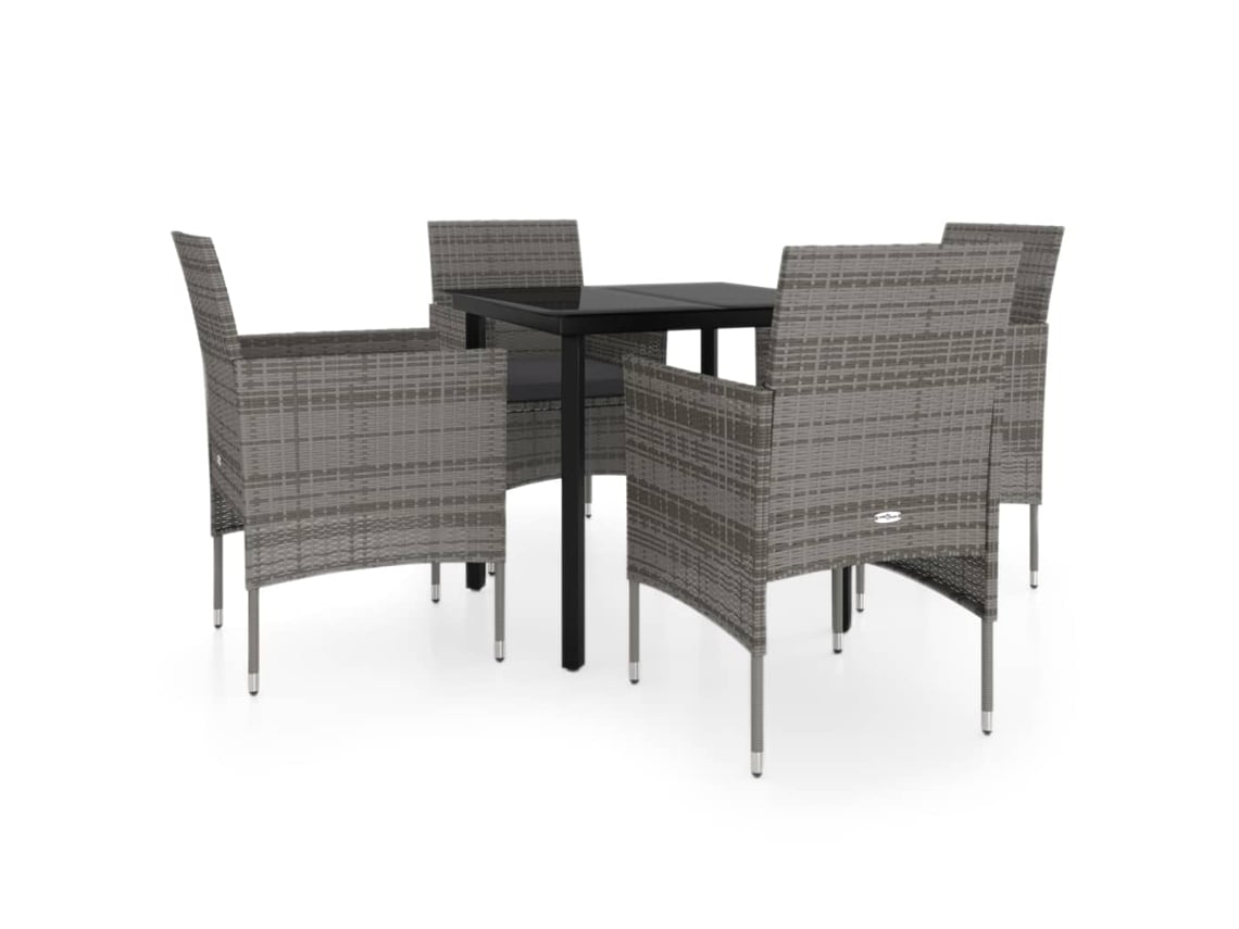 Garden Dining Set, Garden Dining Sets Vidaxl Cinzeto Rattan / Vime (80 Cm Table Length)