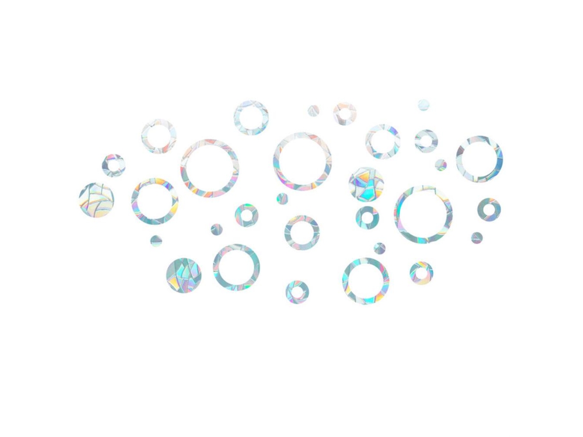 Adesivos Estáticos Prisma Arco Íris Para Janela