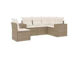 Garden Sofa Set, Garden Sofa Sets Vidaxl Bege Rattan / Vime (n/a)