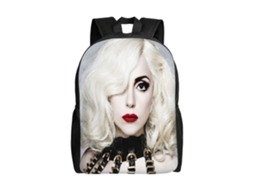 Mochila Lady Gaga Para Estudantes, Leve E Estilosa, Impermeável E Com Alça De Ombro Ajustável.