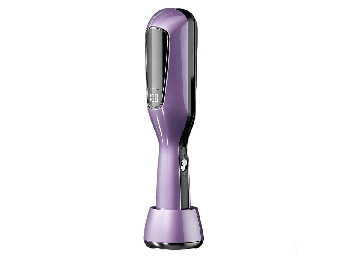Escova Alisadora De Cabelo Digital, Função De Alisamento, Cor Roxa