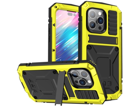 Suporte Casa Para Iphone 14 Pro R-just Silicone Anti-choque Amarelo