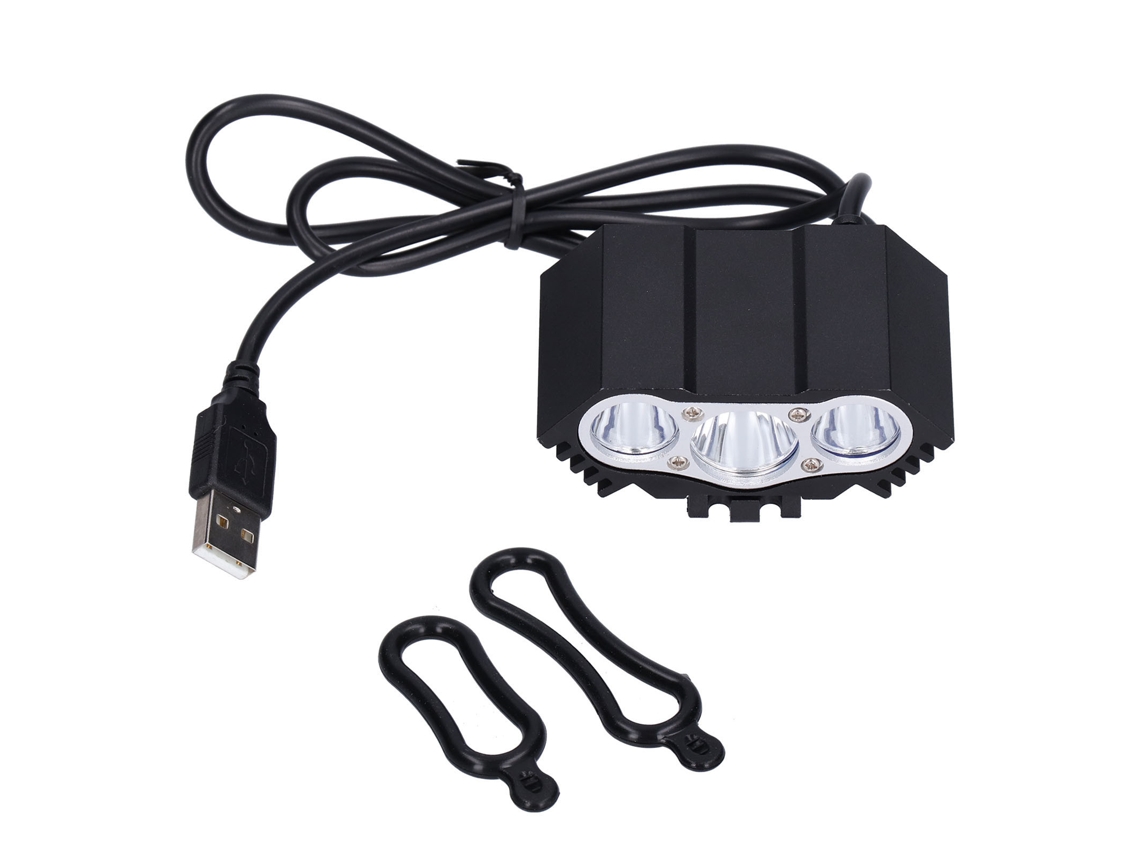 Rebe-luz Dianteira Para Bicicleta Com 3 Leds De Alta Luminosidade, Farol Usb Para Ciclismo Noturno E Bicicleta De Montanha