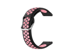 Bracelete para Samsung Galaxy Watch 4 Classic Silicone Duas Cores Preto Rosa XIAOMOYU