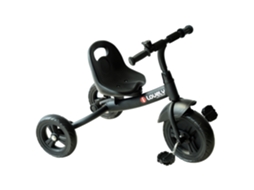 Triciclo Para Crianças Acima De 18 Meses Infantil Com Protetor De Segurança Para As Rodas E Campainha 79x50,5x58 Cm Preto
