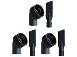 3x Industrial Vacuum Cleaner Round Brush And Flat Nozzle Sets Inner 44mm Durable Industrial Vacuum Cleaner Accessories