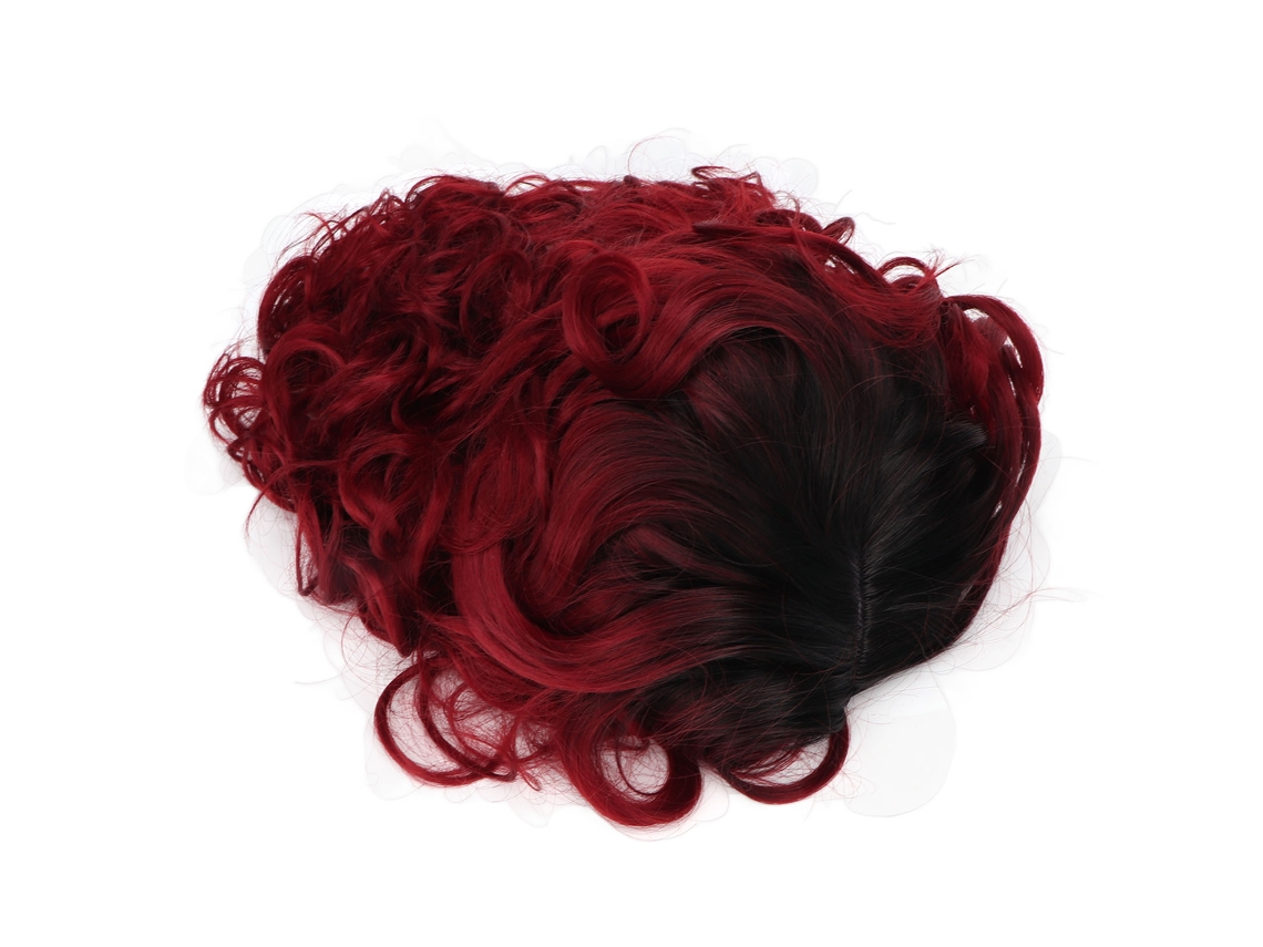 2026 peluca Corta Rizos Rojo Vino para Mujer Ideal para Fiesta Y Cosplay