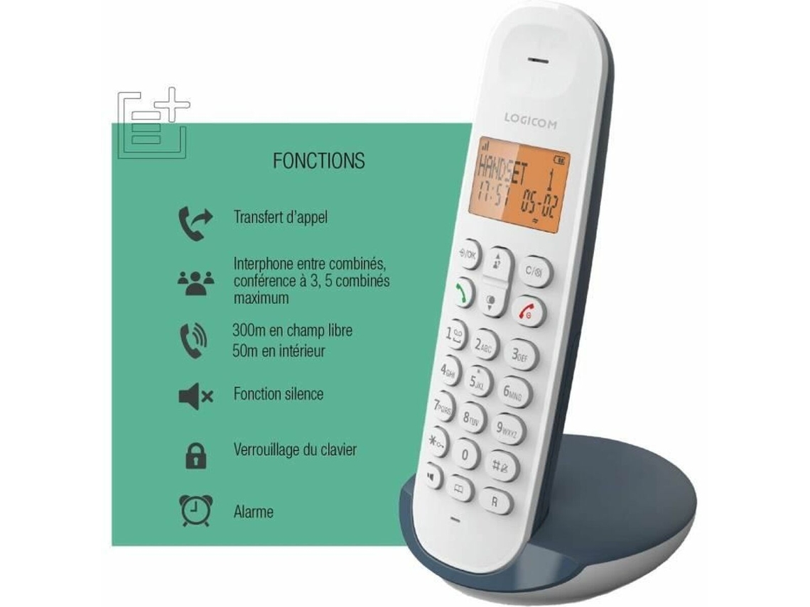 Telefone Fixo LOGICOM Dect Iloa 150 Solo Ardósia