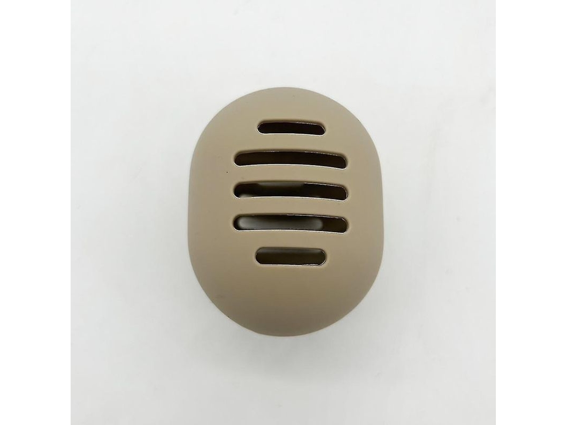 Conjunto De Armazenamento De Ovo De Beleza De Silicone Organizador De Ovo De Beleza Caixa Para Puff De Pó Cor Café Reutilizável
