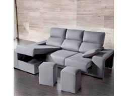 Sofá Chaise Longue Luso - Esquerdo - Cinza (230x160 cm)