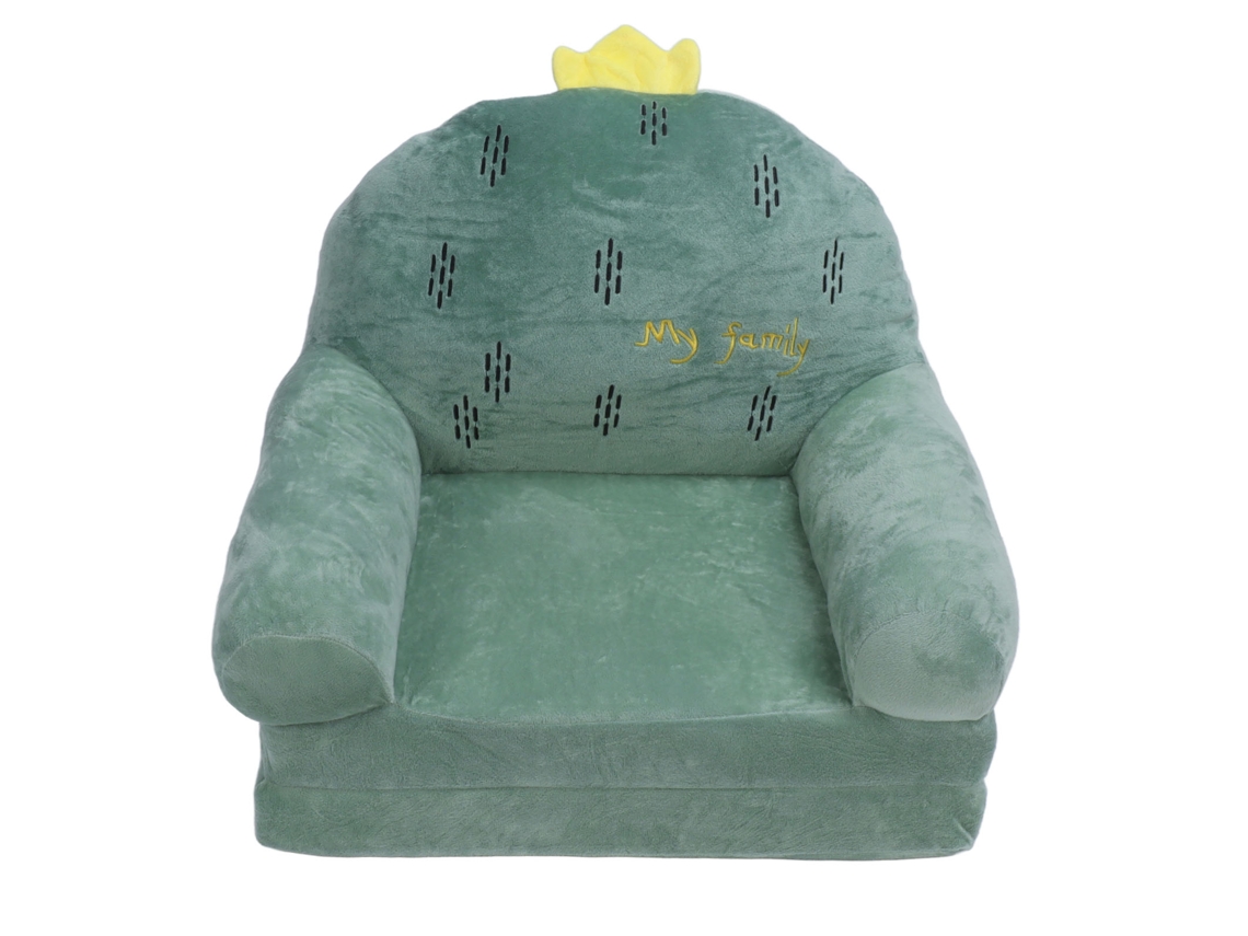 Sofá Infantil Confortável Dobrável, Respirável, Fácil de Limpar, Cactus, Toddler