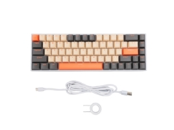 Omni-2026teclado Mecânico 60% 68 Teclas Switch Azul Retroiluminação Rgb Sem Fio Bluetooth 2.4g Cabo Usb-c Para Win