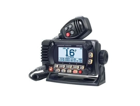 MicroAuriculares Vhf Fixo Classe D Ipx8 Preto Nmea2000 com Antena Interna Gps Standard Horizon