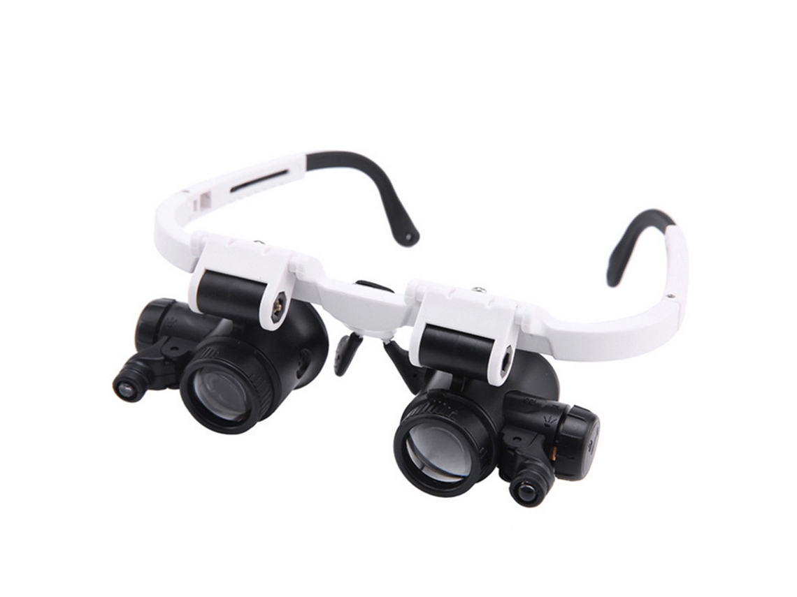 Lupa Binocular 23x Para Reparo De Relógios E Joalheiros, Com Luz Led Ajustável. Aquaforge