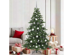 Vidaxl Árvore De Natal Articulada Artificial Verde 180 Cm Pvc E Aço