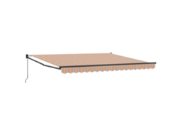 Toldo Retrátil Manual Riscas Multicoloridas Vidaxl Multicolorido Fabric