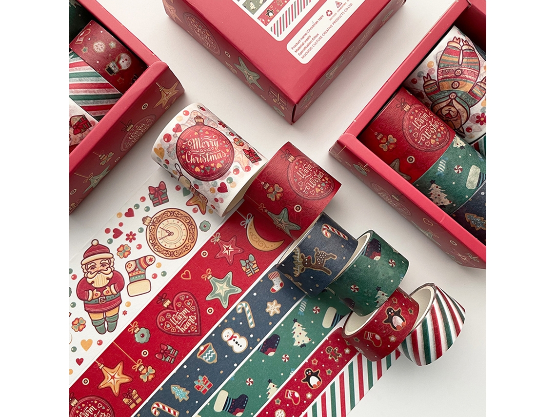 Fita De Papel Washi Decoração Natal Kawaii