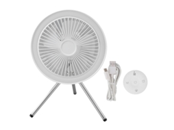 Luz Ventilador Camping 3 Níveis Usb Carregamento Branco
