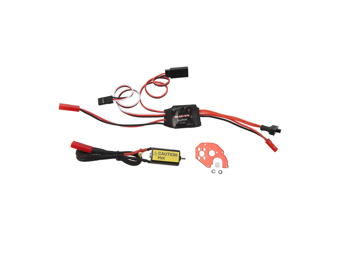 Kit Controlador De Velocidade Esc 30a Motor Elétrico 050 66t Para Carro Rc 1/18 1/24 De Escalada Com Suporte