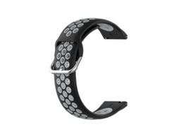 Bracelete para Samsung Galaxy Watch 4 Silicone Duas Cores Preto Cinza XIAOMOYU (44mm)