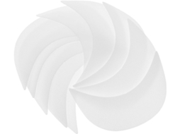Forros para bonés de beisebol que oferecem conforto e durabilidade em plástico branco.