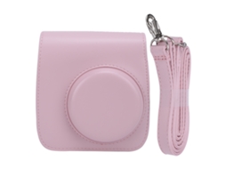 Pu Leather Mini Camera Protective Case With Adjustable Shoulder Strap For Instax Mini 7+ Camera LAXISCREED (rose )