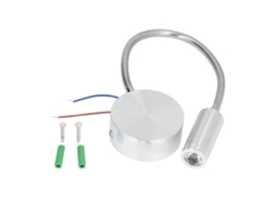 Luz de destaque LED 3W 4000K com pescoço flexível alumínio para interior escritório escola 85-265V | S/MARCA