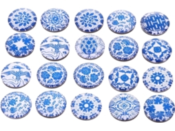 Pretyzoom 20 Peças De Ímãs Geladeira Multifuncionais Vidro Azul