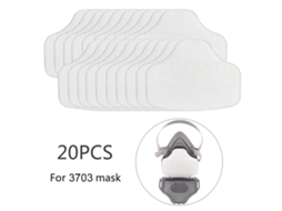 20pcs Filtros de Algodão para Respirador 3700, Resistente a Poeira e Partículas, para Soldagem, Retífica, Fundição | S/MARCA
