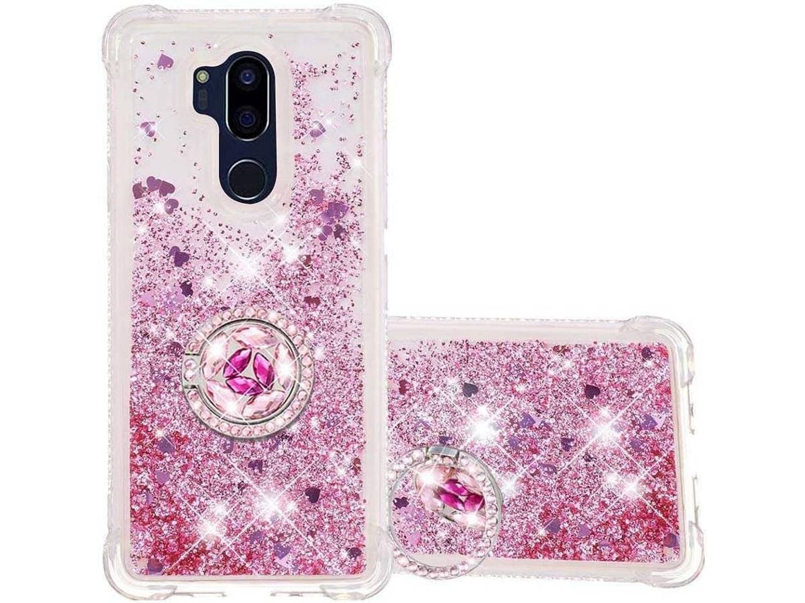 Capa LG G7 ThinQ HONGWE. Dourado, Rosa