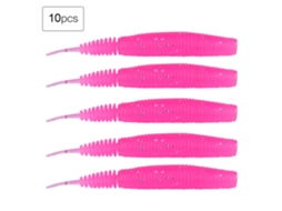 Bait (bionic Mimicry, High Efficiency In Attracting Fish) Bee Pupae Potato Soft Worm Bait, 5 Pieces Per Pack (sold In Two Packs) (pink)